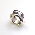 Rhodolite Garnet Wave Ring